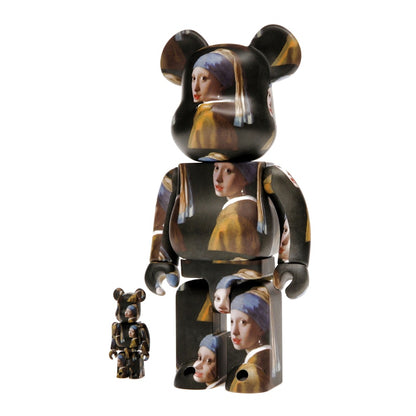 Bearbrick Johannes Vermeer (Girl with a Pearl Earring) 100% & 400% Set