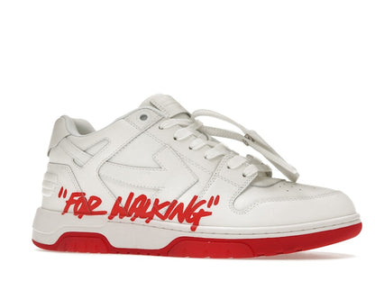 OFF-WHITE Out Of Office OOO Low Tops White Red