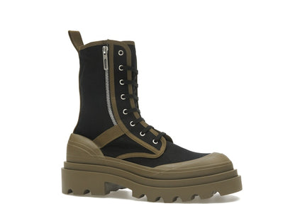 Bottega Veneta Lace-Up Boots Black Green