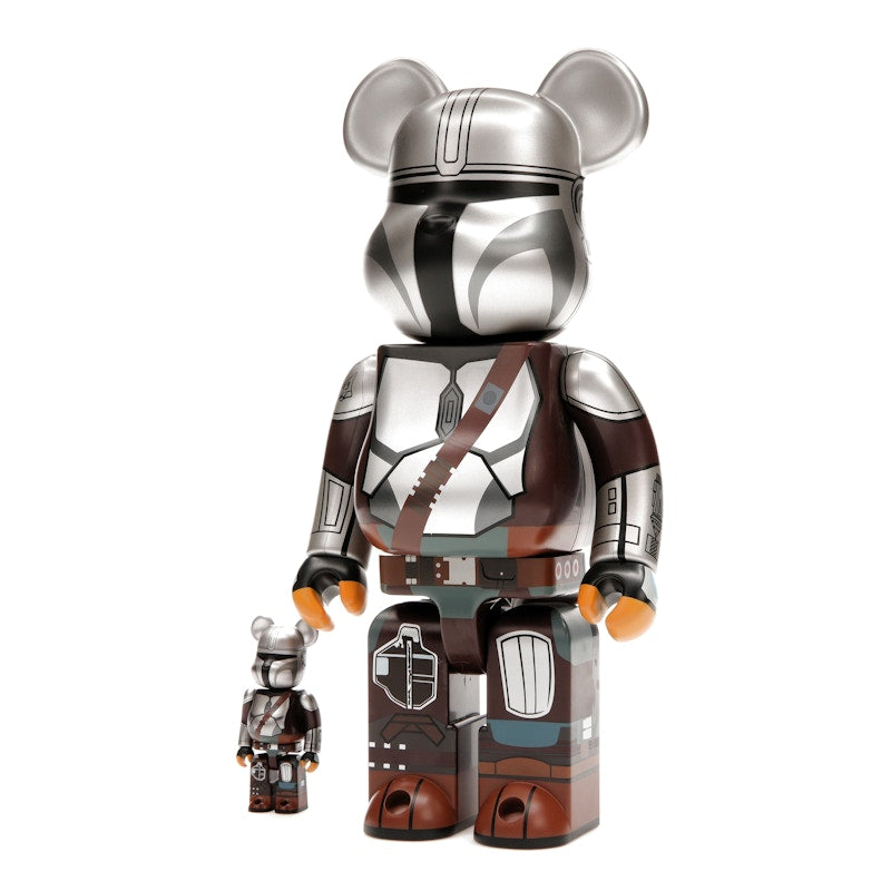 Bearbrick x Star Wars The Mandalorian Beskar Armor 100% & 400% Set