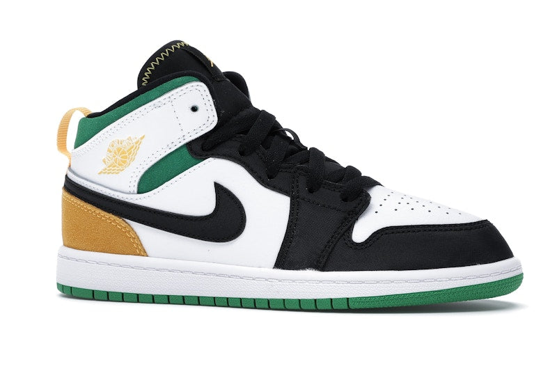 Jordan 1 Mid SE White Laser Orange Lucky Green (PS)
