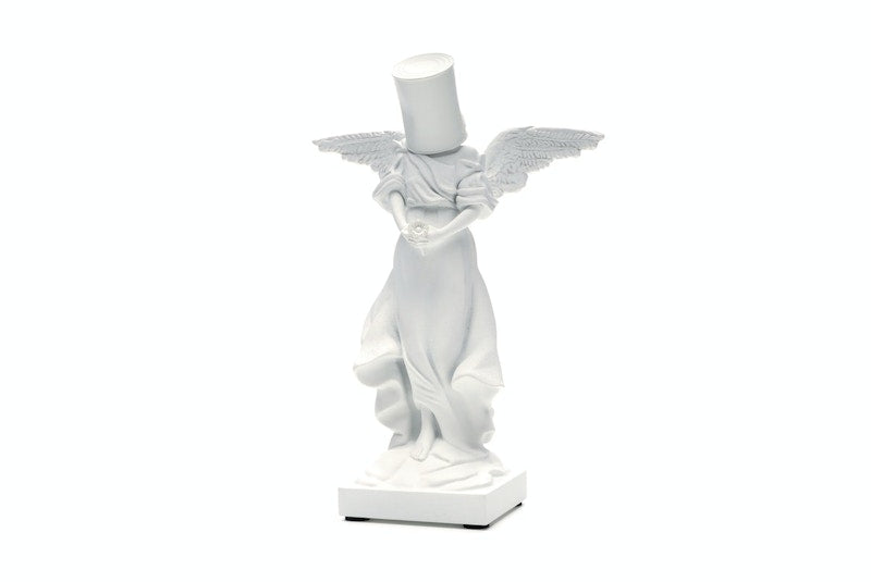 Banksy Bucket On Head Figure White