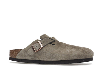 Birkenstock Boston Soft Footbed Suede Taupe (Narrow Fit)