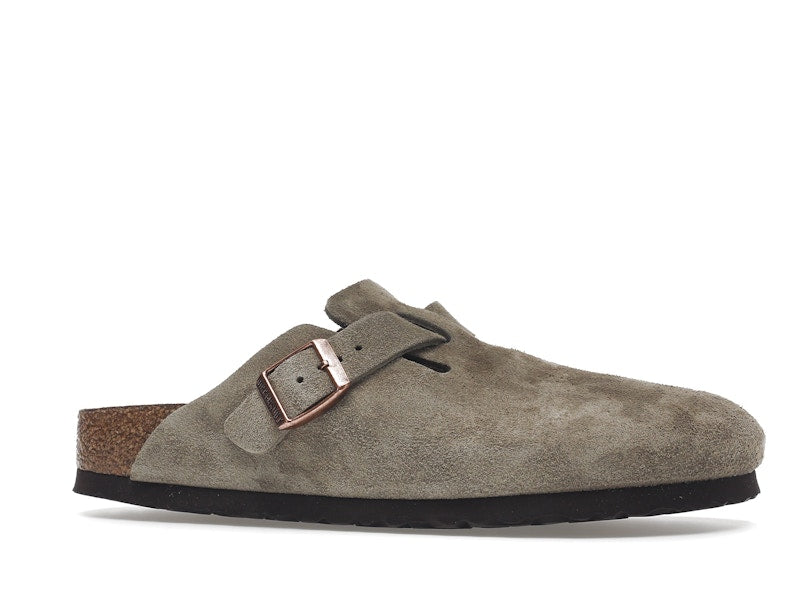 Birkenstock Boston Soft Footbed Suede Taupe (Narrow Fit)