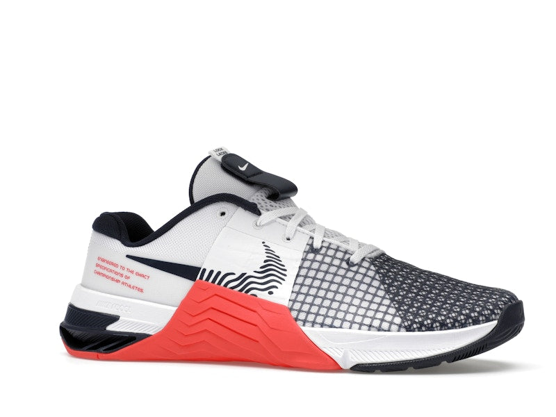 Nike Metcon 8 White Crimson Obsidian