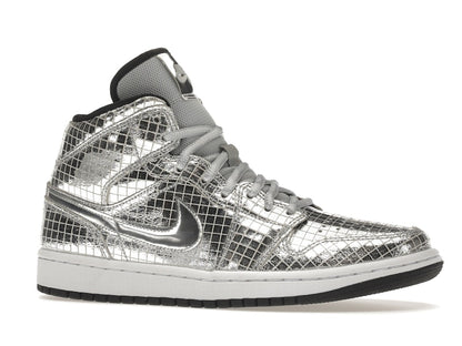 Jordan 1 Mid SE Disco Metallic Silver (Women's)