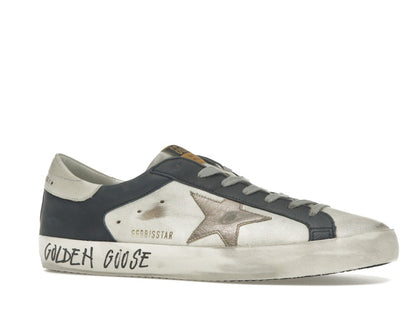Golden Goose Super Star White Dark Blue Gun Metal