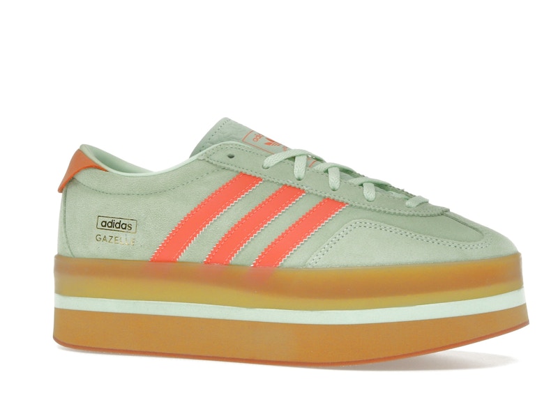 adidas Gazelle Stack Semi Green Spark Solar Orange Gum (Women's)