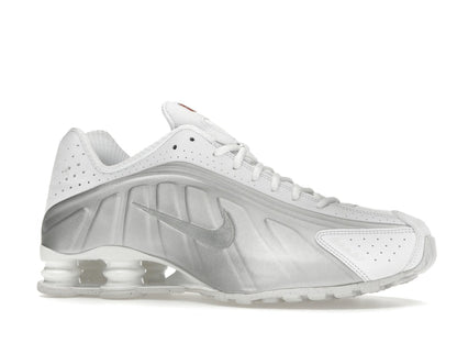 Nike Shox R4 White Bright Crimson Metallic Silver