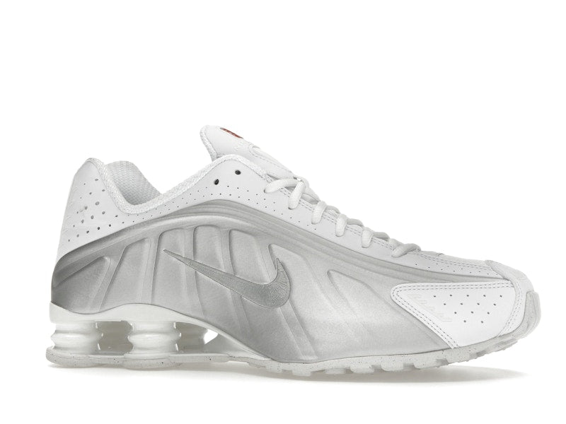 Nike Shox R4 White Bright Crimson Metallic Silver