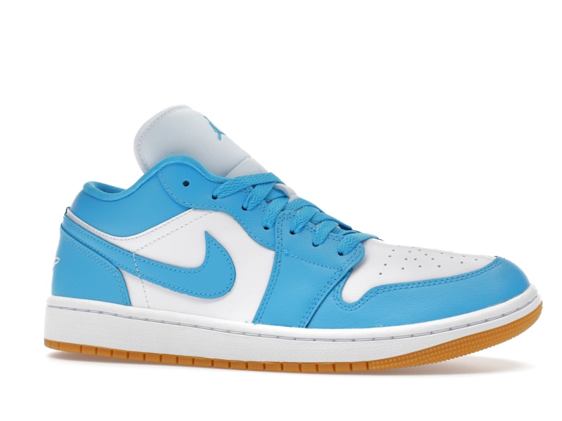 Jordan 1 Low White Gum Light Brown Dark Powder Blue (Women's)