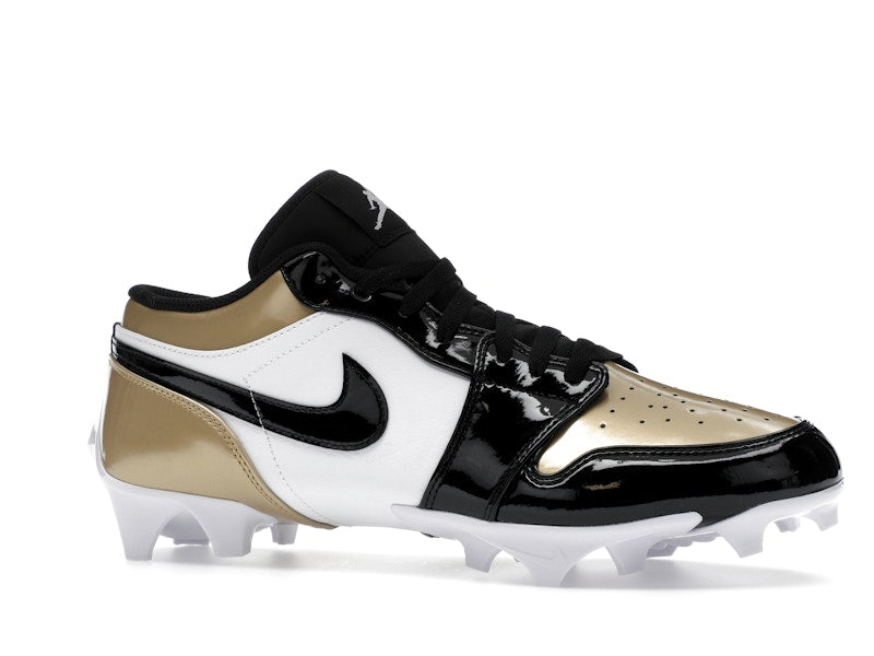Jordan 1 Low TD Cleat Patent Gold Toe