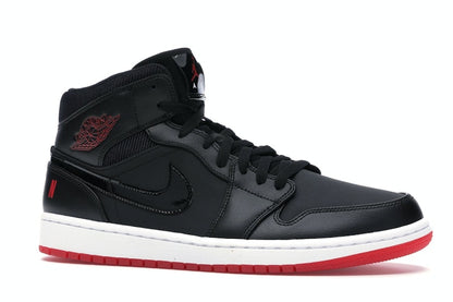 Jordan 1 Mid Black University Red
