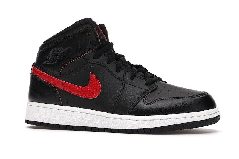 Jordan 1 Retro Mid Black Gym Red (GS)