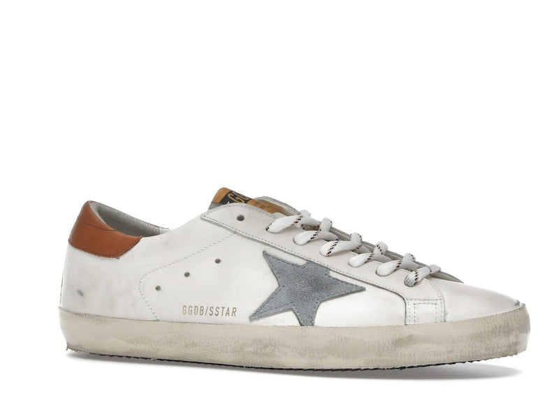 Golden Goose Super-Star White Grey Brown Heel Tab
