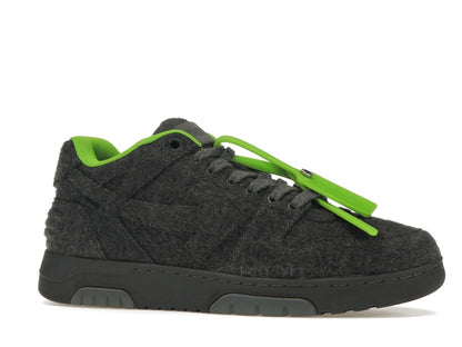 OFF-WHITE Out Of Office "OOO" Low Tops Grey Green Wool