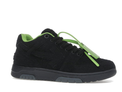 OFF-WHITE Out Of Office "OOO" Low Tops Black Green Wool