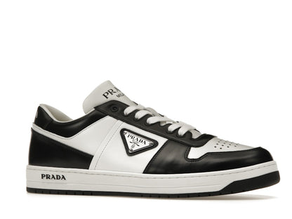 Prada Downtown Low Top Sneakers Leather White Black