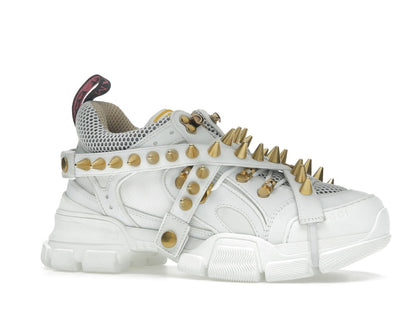 Gucci Flashtrek Chunky Leather Sneakers White Gold (Women's)