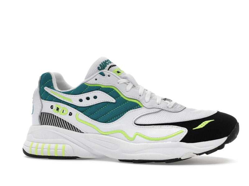 Saucony 3D Grid Hurricane White Green Lime