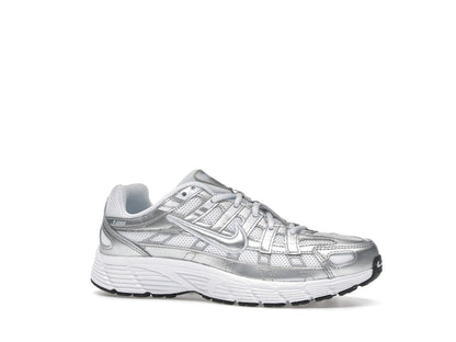 Nike P-6000 White Metallic Silver (GS)