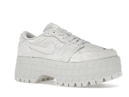 Jordan 1 Low Brooklyn Light Bone Metallic Silver (Women's)