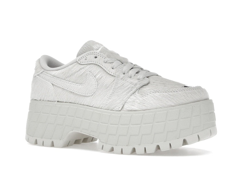 Jordan 1 Low Brooklyn Light Bone Metallic Silver (Women's)