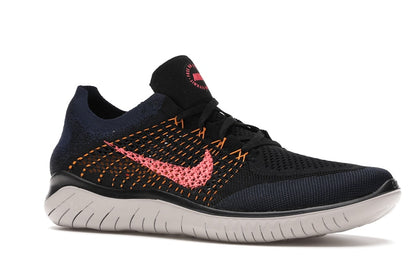 Nike Free RN Flyknit 2018 Black Flash Crimson Orange Peel