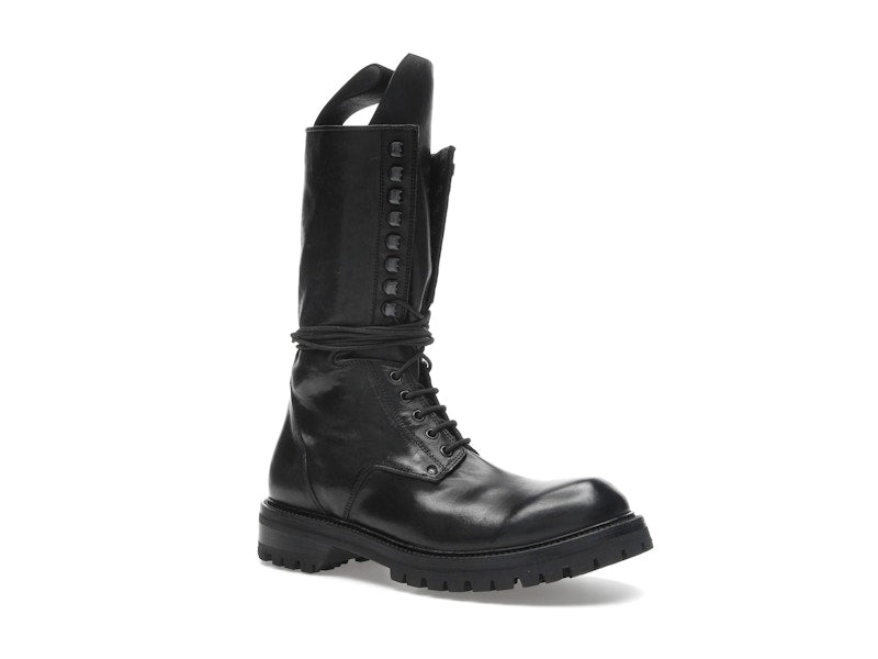 Rick Owens Army Laced Boot Black