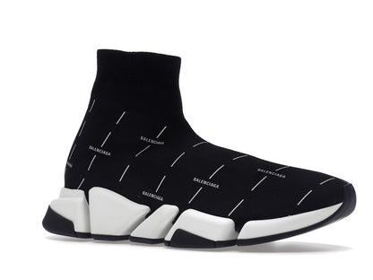 Balenciaga Speed 2.0 Black White Logo