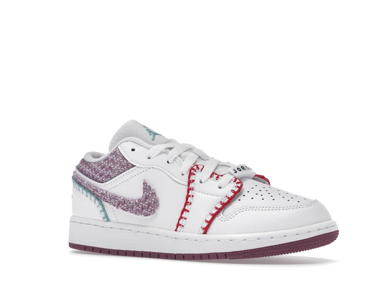 Jordan 1 Low White Light Bordeaux (GS)