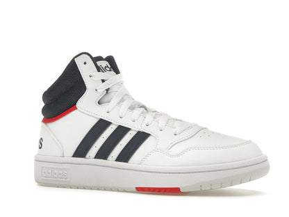 adidas Hoops 3.0 White Navy Red