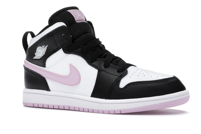 Jordan 1 Mid White Black Light Arctic Pink (PS)