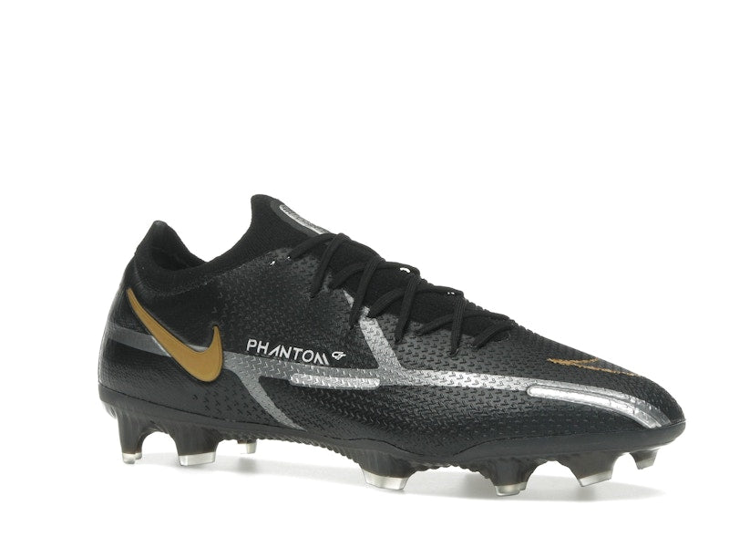 Nike Phantom GT2 Elite FG Black Metallic Dark Grey Metallic Gold