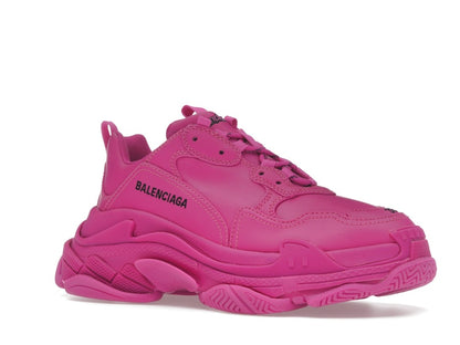 Balenciaga Triple S Faux Leather Dark Pink (Women's)