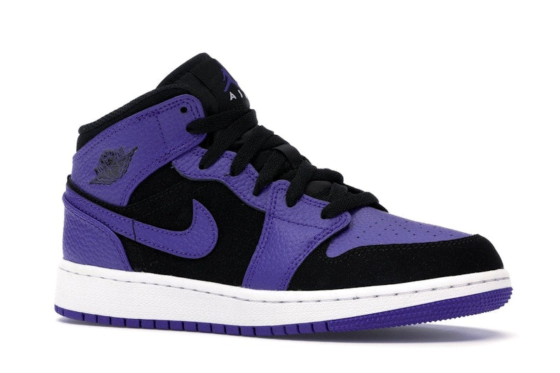 Jordan 1 Mid Black Dark Concord (GS)