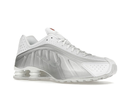 Nike Shox R4 White Bright Crimson Metallic Silver