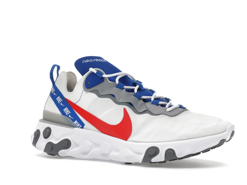 Nike React Element 55 White Game Royal Habanero Red