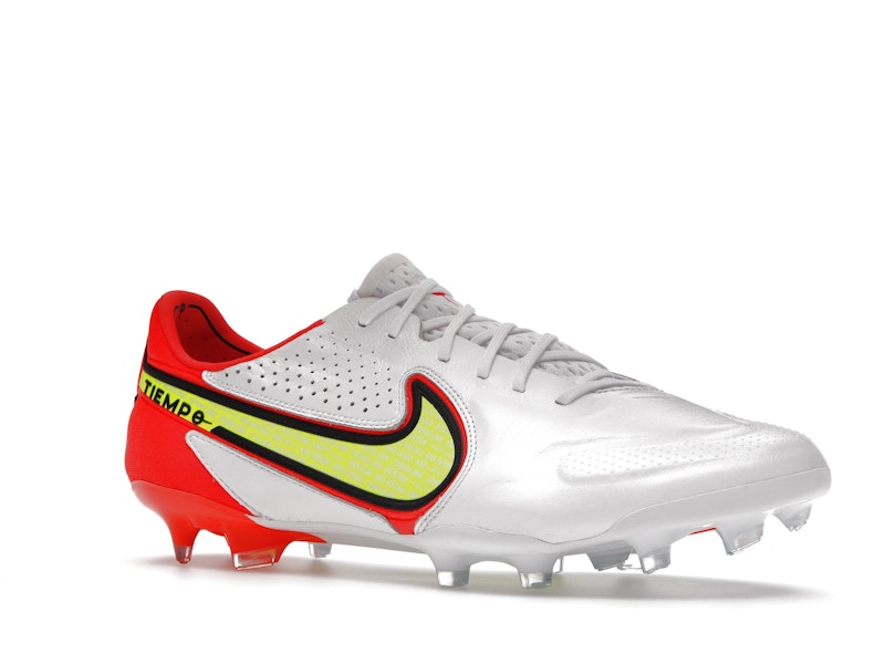 Nike Tiempo Legend 9 Elite FG White Bright Crimson Volt