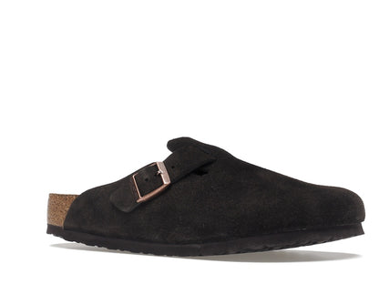 Birkenstock Boston Soft Footbed Suede  Mocha