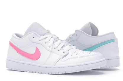 Jordan 1 Low White Multi-Color Swoosh