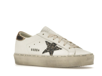 Golden Goose Hi Star White Glitter Gold (Women's)