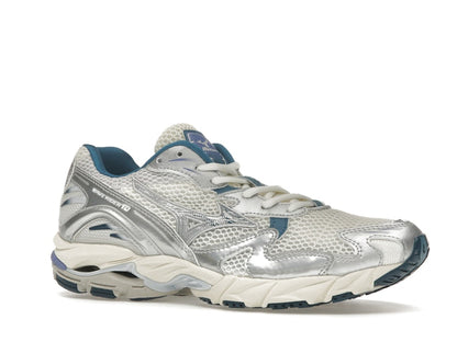 Mizuno Wave Rider 10 White Silver Blue