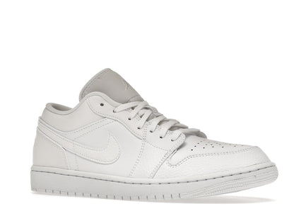 Jordan 1 Low Triple White Tumbled Leather
