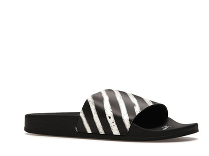 Off-White Spray Stripes Slides Black