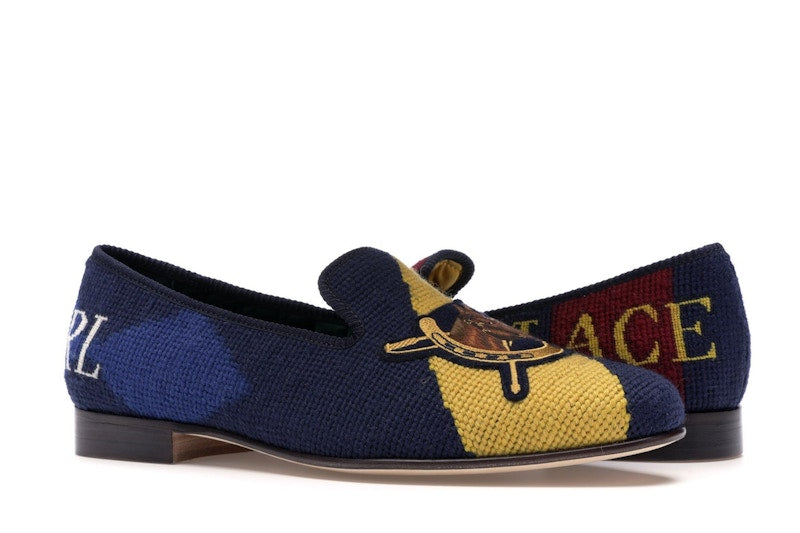 Ralph Lauren Formal Slipper Palace Engineered Equestrian Print