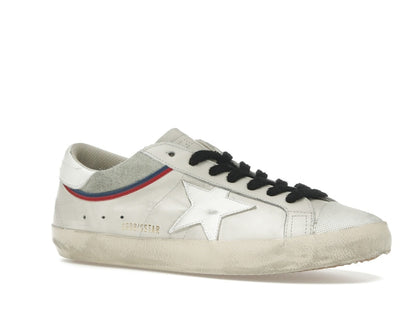 Golden Goose Super Star White Grey Red Blue