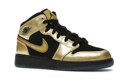Jordan 1 Mid Metallic Gold Coin Black (GS)