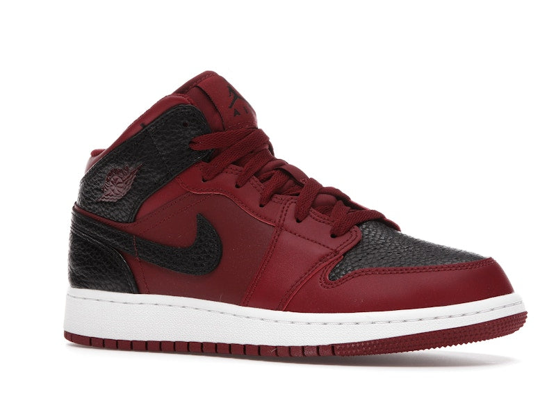 Jordan 1 Mid Team Red Black White (GS)