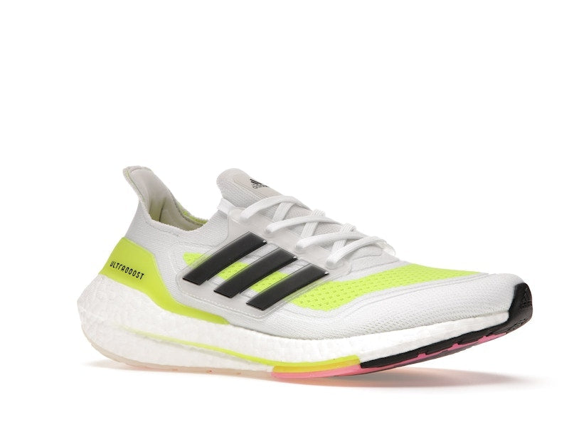 adidas Ultra Boost 21 White Solar Yellow